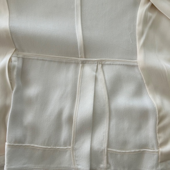 Ivory Helmut Lang Asymmetrical Draped Dress and Matching Jacket - Picture 14 of 16